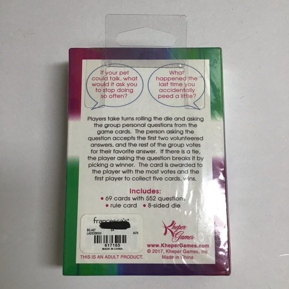 SEALED Ladies Night Game of Questions Topics Cards NEW Bachelorette Party Adults - Picture 3 of 7